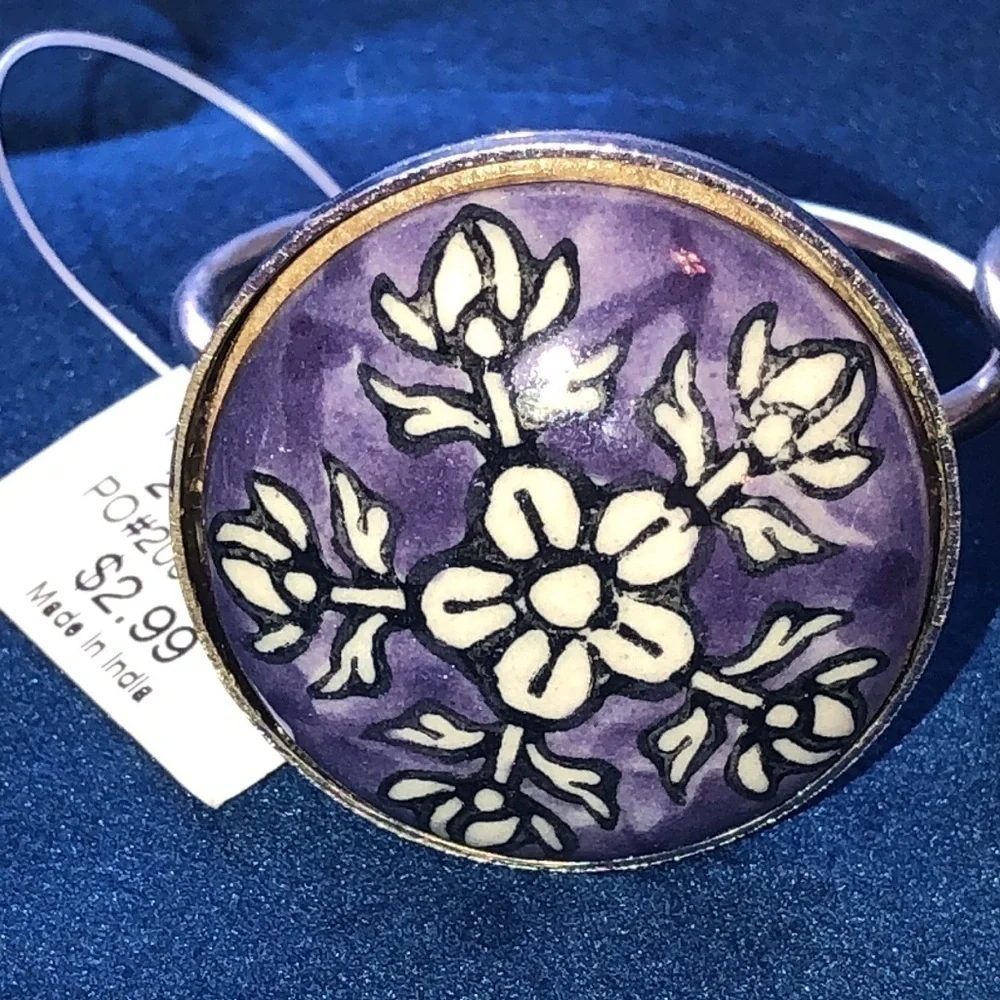 NWT World Market Napkin holders set of 4 purple